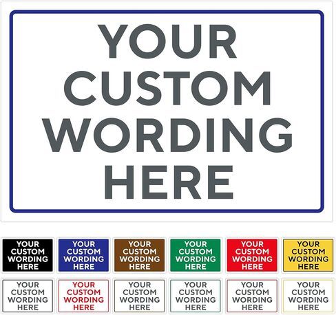 Custom Signs for Outside - Personalized Metal Signs for Outdoors, Office, Home, Airbnb - 8x12 Inch Custom Metal Sign Rust Free, UV Protected, Waterproof and Easy to Install - Made in USA in Kuwait