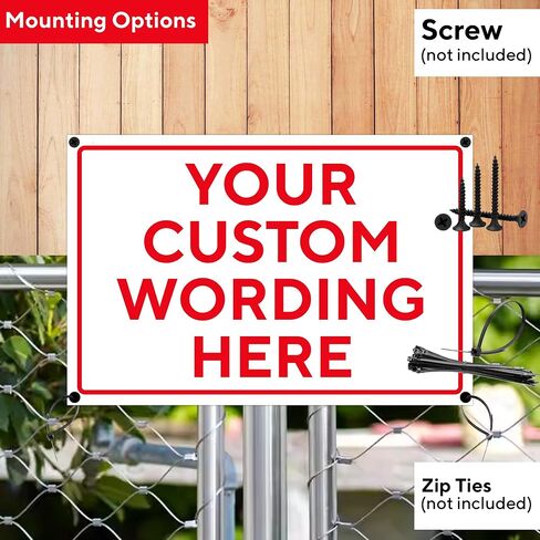 Custom Signs for Outside - Personalized Metal Signs for Outdoors, Office, Home, Airbnb - 8x12 Inch Custom Metal Sign Rust Free, UV Protected, Waterproof and Easy to Install - Made in USA in Kuwait