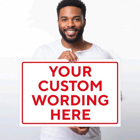 Custom Signs for Outside - Personalized Metal Signs for Outdoors, Office, Home, Airbnb - 8x12 Inch Custom Metal Sign Rust Free, UV Protected, Waterproof and Easy to Install - Made in USA in Kuwait
