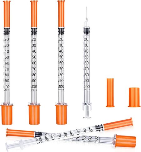 1mL Syringe 31G 5/16" (8mm), U-100 Disposable Syringes for Industrial, Science Lab and Experiments Using, Individual Package Pack of 100 in Kuwait