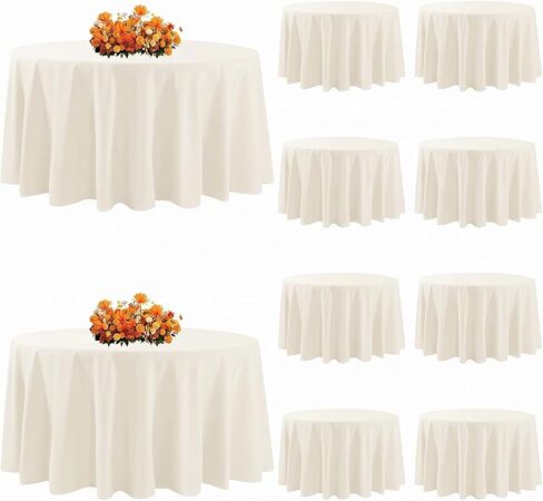 6 Pack White Table Cloth Rectangle 60 x 102 Inch, Rectangle Tablecloth for 6ft Tables, Stain and Wrinkle Resistant Polyester Washable Fabric Tablecloth for Wedding Banquet, Restaurant, Parties in Kuwait