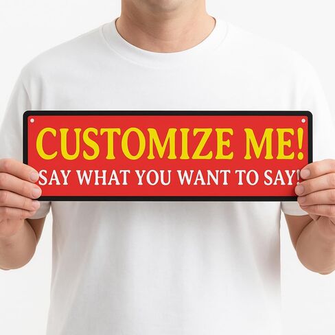 Weatherproof Aluminum Metal Custom Personalized Sign Multiple Sizes Custom Text Caution, Danger, Warning Notice in Kuwait
