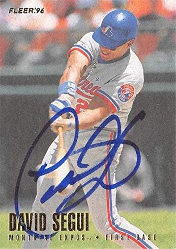 David Segui autographed Baseball Card (Montreal Expos, SC) 1996 Fleer #469 in Kuwait