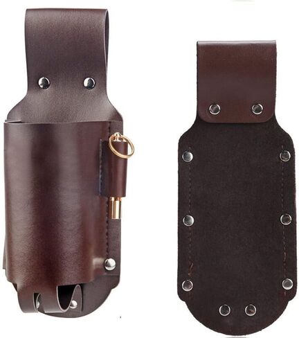 Drink Belt Holder Faux Leather Beer Holster Hands-Free Water Bottle Waist Bag Can Cooler Belt Pouch Cowboy Beverage Holder for Barbecue Camping Beach Hiking Fishing Gardening in Kuwait