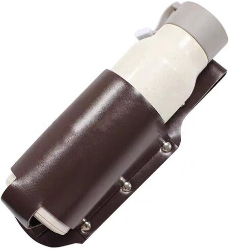 Drink Belt Holder Faux Leather Beer Holster Hands-Free Water Bottle Waist Bag Can Cooler Belt Pouch Cowboy Beverage Holder for Barbecue Camping Beach Hiking Fishing Gardening in Kuwait