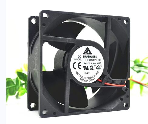 EFB0812EHF 80x80x32 مللي متر 12 فولت 0.68A 4100 دورة في الدقيقة 62.0CFM 8 سنتيمتر 2-سلك مروحة التبريد in Kuwait