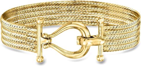 Ross-Simons 18kt Gold Over Sterling Multi-Strand Cuban-Link Bracelet in Saudi Arabia