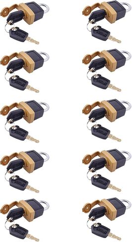 10 Pcs Padlock Pad Lock W/20 Keys 246-2641 5P8501 | Compatible with Caterpillar CAT Fuel Cap 7X7700 1428828 20103300 2849039 Backhoe Loader Combine Crawler Dozer Excavator in Kuwait
