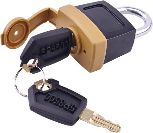 10 Pcs Padlock Pad Lock W/20 Keys 246-2641 5P8501 | Compatible with Caterpillar CAT Fuel Cap 7X7700 1428828 20103300 2849039 Backhoe Loader Combine Crawler Dozer Excavator in Kuwait