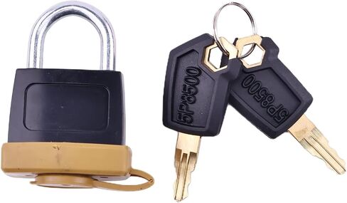 10 Pcs Padlock Pad Lock W/20 Keys 246-2641 5P8501 | Compatible with Caterpillar CAT Fuel Cap 7X7700 1428828 20103300 2849039 Backhoe Loader Combine Crawler Dozer Excavator in Kuwait