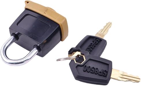 10 Pcs Padlock Pad Lock W/20 Keys 246-2641 5P8501 | Compatible with Caterpillar CAT Fuel Cap 7X7700 1428828 20103300 2849039 Backhoe Loader Combine Crawler Dozer Excavator in Kuwait