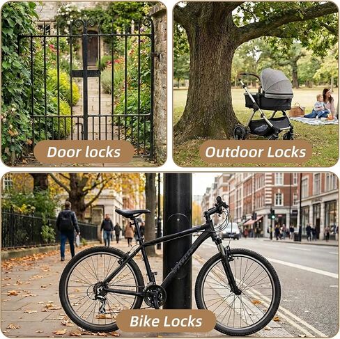 2PCS Security Cable, 3mm Bike Lock Cable, Double Loop Braided Wire Rope with Vinyl Coating, 60cm Travel Luggage LockCable for Outdoor Safety in Kuwait
