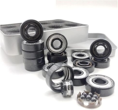 Si3n4 Speed Bearing 608z Black Hybrid Ceramic 6 Ball Skateboard 608 Longboard 8mm Scooter in Saudi Arabia