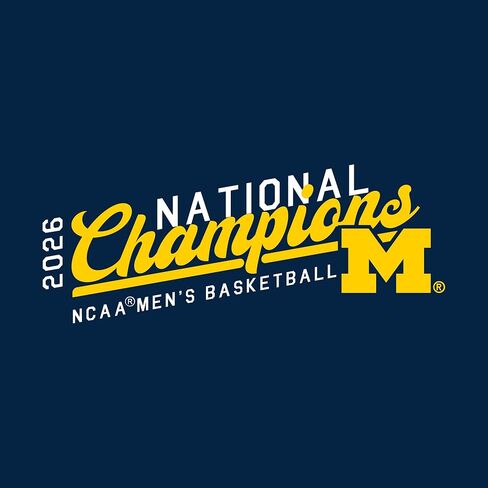 UGP Campus Apparel Michigan Wolverines 2026 Basketball National Champions Script Sports Team Twill Snapback Hat in Kuwait