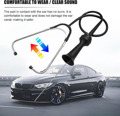 Car Mechanics Stethoscope Kit, Precision Vehicle Engine Diagnostic Hearing Device with Extended Probe, Automotive Stethoscope Engine Hearing Tool, Universal for Truck Sedan RV in Kuwait