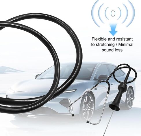 Car Mechanics Stethoscope Kit, Precision Vehicle Engine Diagnostic Hearing Device with Extended Probe, Automotive Stethoscope Engine Hearing Tool, Universal for Truck Sedan RV in Kuwait