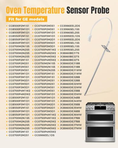مستشعر درجة الحرارة WB24X25557 مناسب لفرن الغاز GE CGB500P2M1S1 CGS700P2M1S1 JGB860DEJ1BB استبدال AP6031039 PS11762496 4464840 PD00044352 EAP11762496 in Kuwait