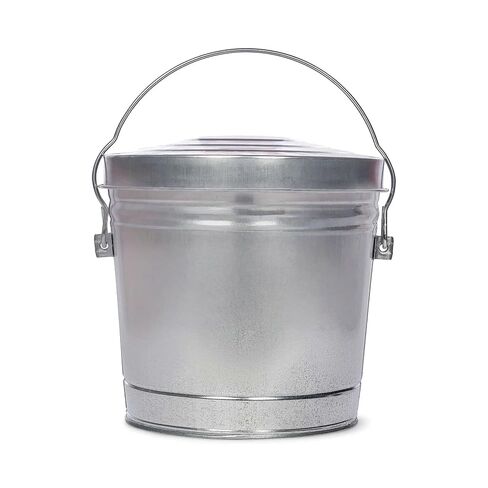 6 Gallon Galvanized Steel Storage Can with Locking Lid, Heavy Duty Metal Storage Container, Rust-Resistant Metal Bin for Dog Food, Pet Food, Bird Seed, Kitchen, Garage & Home Storage in Saudi Arabia