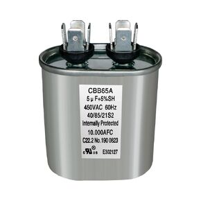 مكثفات تشغيل بيضاوية 5 فائق التوهج/MFD 370/440VAC CBB65 لتشغيل محرك التيار المتردد، تشغيل محرك التيار المتردد، تشغيل المروحة، مكثفات تكييف الهواء للتبريد أو المضخة الحرارية. in Kuwait