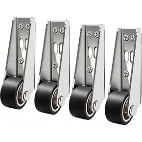 Vertical Track Roller Wheel, Heavy Duty Sliding Door Bottom Guide Roller, Alloy Steel Quiet Soft Rubber Caster for Barn Sliding Door, Cabinet, Gate & Drawer, Up to 110LBS(50KG) Load Capacity (2-pcs) in Saudi Arabia