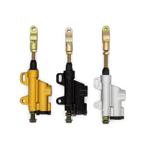 10mm Black and White Rear Hydraulic Brake Master Cylinder Compatible with 110cc 125cc 140cc 150cc Bike ATV Pit Bike Off Road Motorcycle(Golden Short Pump) in Kuwait