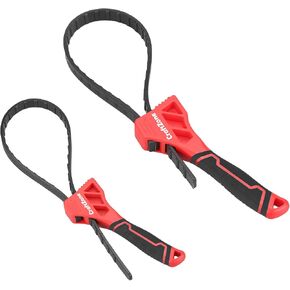 2-piece Rubber Strap Wrench Set, Adjustable Oil Filter Wrench with Anti-Slip Strap (2-piece), 4" & 6" Spanner Wrench for Plumbing, Faucet, Pipe, and Spark Plug in Kuwait
