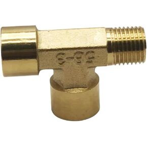 1pcs Brass Pipe Fittings Male Female Thread Straight Elbow 3-Way 4-Way Plug Nut Gasket, Brass Adapter Coupler Connector(Size:Tee-FFM,Color:1/4") in Kuwait