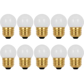 OHLECTRIC 10 عبوات - S11 لمبات إضاءة ليلية بيضاء من السيراميك | عكس الضوء | لمبة متوهجة 7.5 واط مع قاعدة متوسطة E26 | سطوع 40 لومن | ضوء أبيض دافئ 2700K لإضاءة المنزل. in Kuwait
