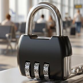 3-Digit Combination Backpack-Style Padlock, Golden Zinc Alloy Small Security Lock for Luggage and Gym Lockers, Multiple Colors Available,Silver in Kuwait