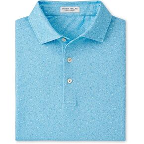 قميص بولو رجالي من PETER MILLAR Seaport Blue Chambers Performance Jersey - مقاس كبير in Kuwait