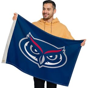 Florida Atlantic Owls College Sports Printed Flag - NCAA Licensed - Nylon - School Banner (Blue, Red, White) (3' x 5') in Kuwait