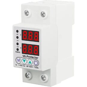 40A/63A Adjustable Digital Voltage Relay 220V Household Circuit Breaker Surge Protector Limit Over and Under Current Protection(63A) in Kuwait
