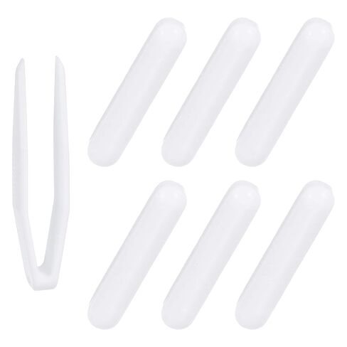 patikil شريط التحريك المغناطيسي، 40x8mm 6 قطع ptfe خلاط مغناطيسي تحريك القضبان المغناطيس خلط قضيب مجموعة لقاع مسطح كوب مختبر المنزل مختبر مع القراص البلاستيكية، نوع c in Kuwait