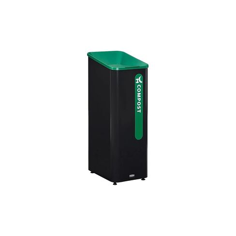 Rubbermaid Commercial Products Sustain Decorative Container, 15 Gallon Trash Can, Black/Charcoal, Indoor for Office Buildings/Food Courts/Fast Casual Restaurants in Kuwait