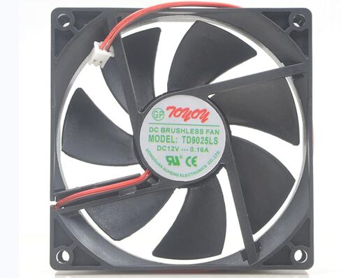 TD9025LS TONON 9025 12V 0.16A 1.92W 2800rpm 35CFM 28DB(A) 9 سم 2 سلك مروحة تبريد in Kuwait