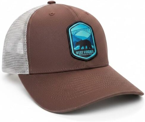 West Virginia Trucker Hat w/The Mountain State Woven Patch in Saudi Arabia