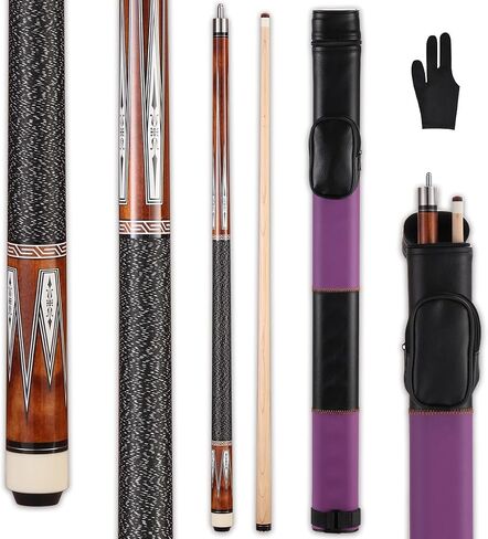 10mm11mm12mm13mm Billiard Pool Cue Stick Set, 20 oz 58 inch Canadian Maple Cue Stick Irish Linen Wrap, Cue Stick for Beginner, Commercial and Home Entertainment in Kuwait
