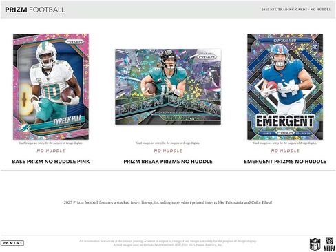 صندوق بطاقات تداول Panini Prizm Football No Huddle لعام 2025 (2 توقيعات Prizm بدون Huddle لكل صندوق) in Kuwait