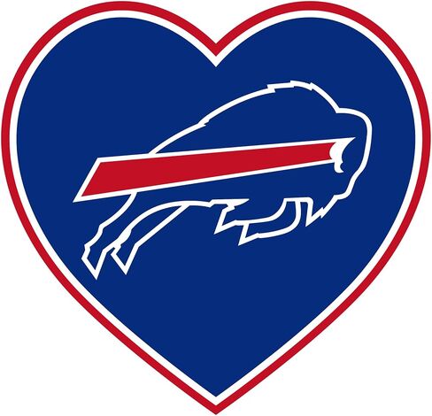 Siskiyou NFL Buffalo Bills Heart Decal Team Colors, One Size in Kuwait