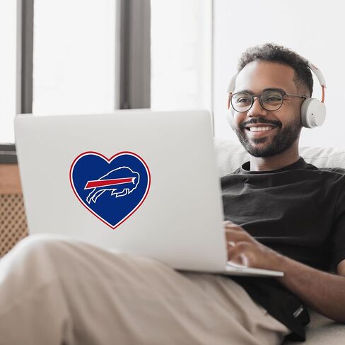 Siskiyou NFL Buffalo Bills Heart Decal Team Colors, One Size in Kuwait