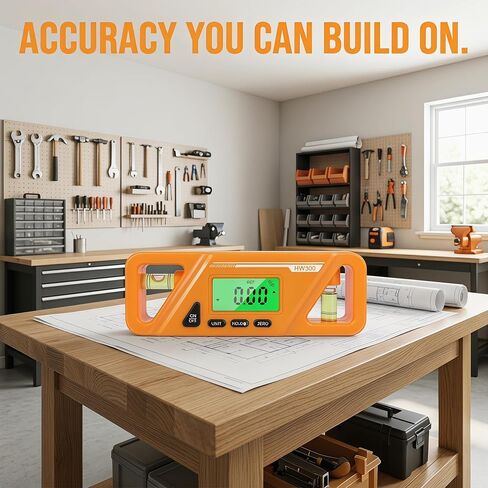 Digital Torpedo Level and Protractor,Bright LED Display,Electronic Bubble Inclinometer, Absolute and Relative Measurement,Angle & Slope Conversion for Woodworking Home Drainage Leveling,Yellow in Kuwait