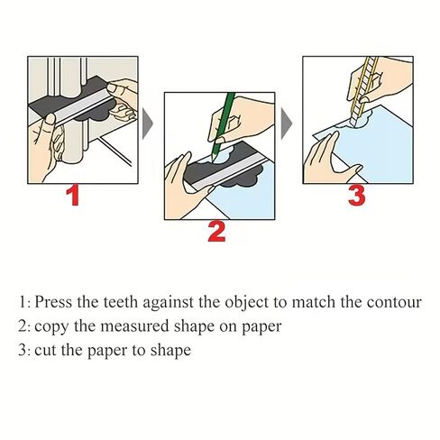1pc, 12.7cm/25.4cm, Contour Gauge Tool, Adjustable, Template Maker in Kuwait