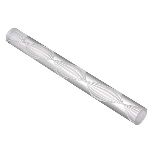 uxcell Acrylic Round Rod Spiral White Line PMMA Bar 250mmx25mm in Kuwait