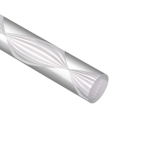 uxcell Acrylic Round Rod Spiral White Line PMMA Bar 250mmx25mm in Kuwait