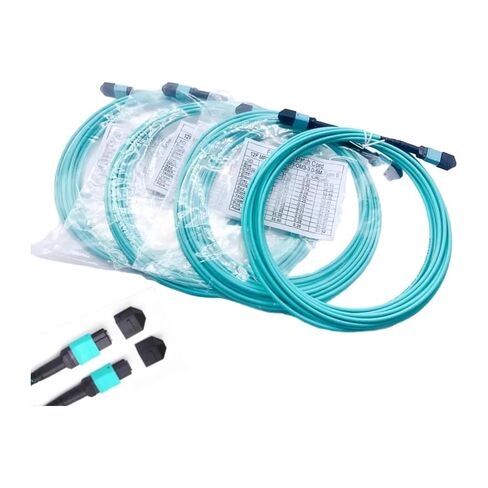 FTTH 12-core Optical Fiber Jumper MPO-MPO OM3 5M Female Type B in Kuwait