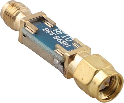 868MHz SAW Bandpass Filter 2MHz Bandwidth for RFID IoT Nodes, Low Insertion Loss <2dB, Male to Female Interface, 50 Ohm Impedance in Kuwait