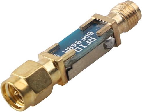 868MHz SAW Bandpass Filter 2MHz Bandwidth for RFID IoT Nodes, Low Insertion Loss <2dB, Male to Female Interface, 50 Ohm Impedance in Kuwait