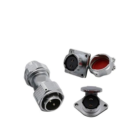WY20 موصل طيران مقاوم للماء TE Square 2-Prong المقبس Z خرطوم مرن معدني مستقيم IP67 | مجموعة كاملة من 7 النوى in Kuwait