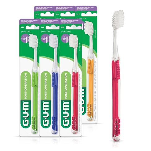 GUM Post-Surgical Toothbrush, 317MB, Super-Soft Bristles, Professional Sample, 6 Count in Kuwait
