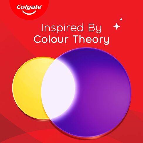 Colgate Visible White Purple Toothpaste, Teeth Whitening Toothpaste Whitens Yellow Teeth, Enamel-Safe Daily Use (2 Pack 100g+20g/3.5oz+0.7oz) in Kuwait
